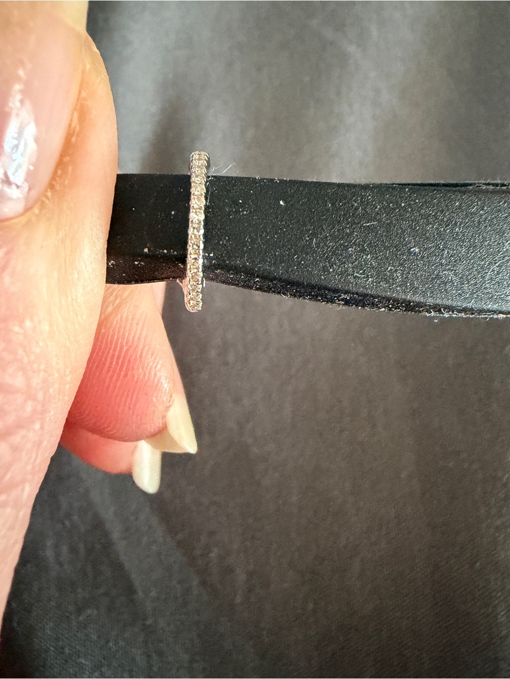 SINGLE Solid 14k white gold and natural diamonds 12mm huggies
